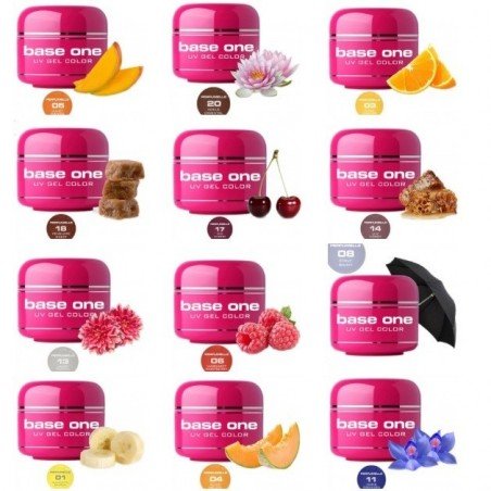 Base One - UV Gel - Perfumelle - 12-pack - Mix - 5 gram