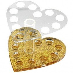 Penselhållare / penselställ hjärtformat - 12 platser - Guld - Penselställ / Penselstativ -glamandbeauty.se Penselhållare / penselställ hjärtformat - 12 platser - Guld - Penselställ / Penselstativ -glamandbeauty.se