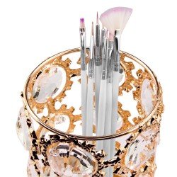 Penselhållare / penselställ - Guld - Vackert dekorerad - Penselställ / Penselstativ -glamandbeauty.se Penselhållare / penselställ - Guld - Vackert dekorerad - Penselställ / Penselstativ -glamandbeauty.se