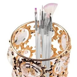 Penselhållare / penselställ - Guld - Vackert dekorerad - Penselställ / Penselstativ -glamandbeauty.se Penselhållare / penselställ - Guld - Vackert dekorerad - Penselställ / Penselstativ -glamandbeauty.se