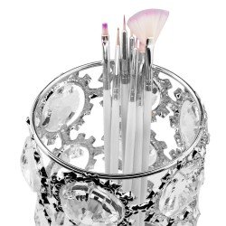 Penselhållare / penselställ - Silver - Vackert dekorerad - Penselställ / Penselstativ -glamandbeauty.se Penselhållare / penselställ - Silver - Vackert dekorerad - Penselställ / Penselstativ -glamandbeauty.se