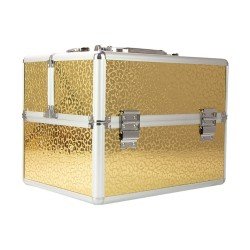 Praktisk Väska för skönhetsprodukter - Guld leopard mönster - Färvaring / Väskor -glamandbeauty.se