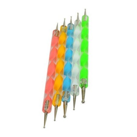 Set med "dotting tool" för nagel dekoration - 5 st