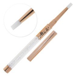 Silikon pensel med kork - Guld och zirkoner - 001 - Silikon -glamandbeauty.se