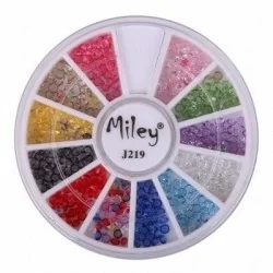 Rundel - Miley - J219 - Nageldekorationer - Ca: 500 st - Rundlar -glamandbeauty.se