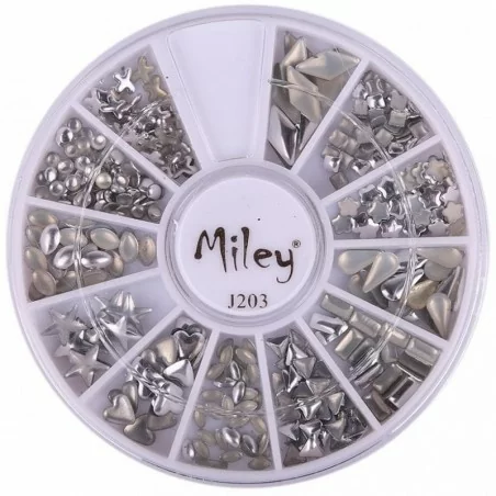 Rundel - Miley - J203 - Nageldekorationer - Ca: 600 st