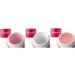 Base One - 3-pack UV-gelé - Clear, Pink, French pink - 30 gram - Set med gelér - Multipack -glamandbeauty.se Base One - 3-pack UV-gelé - Clear, Pink, French pink - 30 gram - Set med gelér - Multipack -glamandbeauty.se