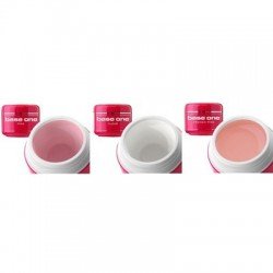 Base One - 3-pack UV-gelé - Clear, Pink, French pink - 30 gram - Set med gelér - Multipack -glamandbeauty.se
