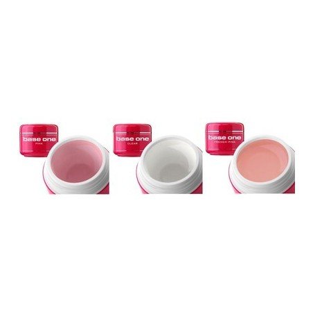 Base One - 3-pack UV-gelé - Clear, Pink, French pink - 30 gram