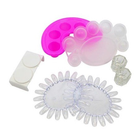 5-pack vätskebehållare och 40 övningsnaglar