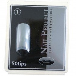 Refill - Tippar - Storlek: 1 - Nail Perfect - Fast curve - 50 st - 50-pack clear samt naturella -glamandbeauty.se Refill - Tippar - Storlek: 1 - Nail Perfect - Fast curve - 50 st - 50-pack clear samt naturella -glamandbeauty.se