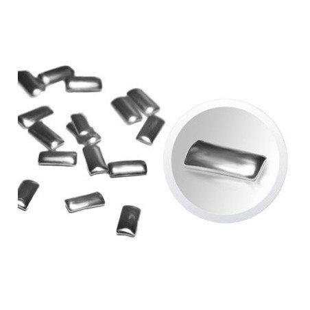 Nageldekorationer / dekoration - Rektangel / Tacka - Silver 12