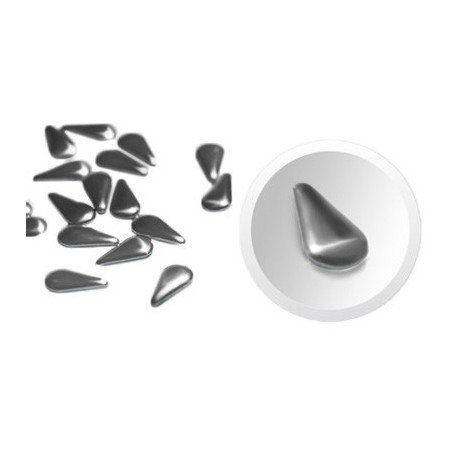 Nageldekorationer / dekoration - Droppe - Silver - 8