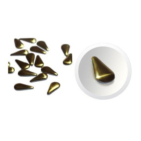 Nageldekorationer / dekoration - Droppe - Guld - 3