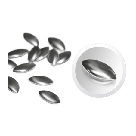 Nageldekorationer / dekoration - Ellips - Silver - 11