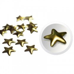 Nageldekorationer / dekoration - Stjärnor - Guld - 1 - Metall- dekorationer -glamandbeauty.se