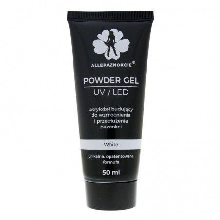 Akrylgel - Powder gel - White 50 ml - Allepaznokcie