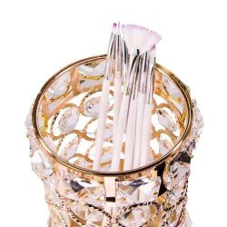 Penselhållare / penselställ - Guld - Vackert dekorerad - Penselställ / Penselstativ -glamandbeauty.se