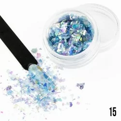 Nageldekorationer - Broken Mirror - 15 - Flakes - Glitter -glamandbeauty.se