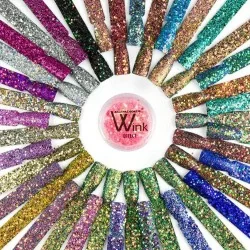 Nagelglitter - Wink Effect - Hexagon - 40 - Storlek 0.2-0.375mm -glamandbeauty.se