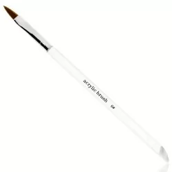 Akryl pensel med stenar - Storlek: 6 - Transparent - Akryl -glamandbeauty.se