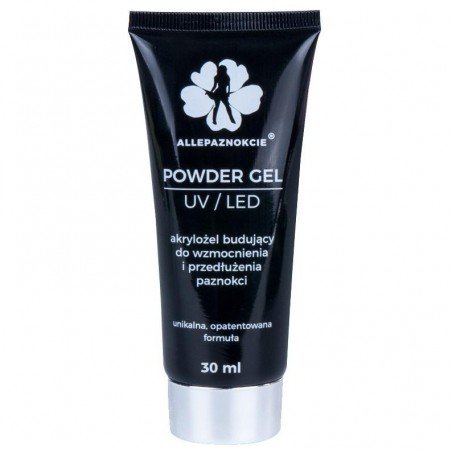 Akrylgel - Powder gel - Clear 30 ml - Allepaznokcie