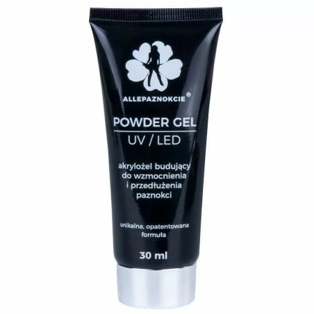 Akrylgel - Powder gel - Clear 30 ml - Allepaznokcie