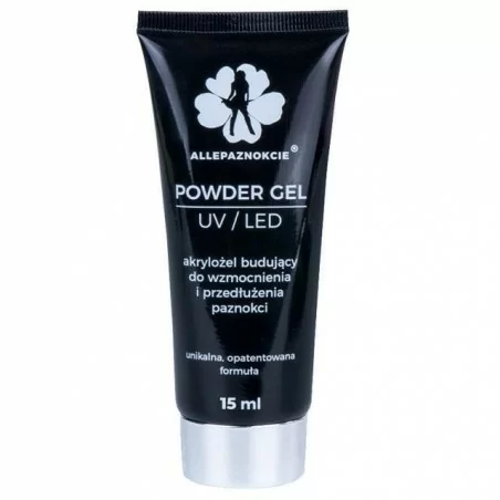 Akrylgel - Powder gel - Clear 15 ml - Allepaznokcie