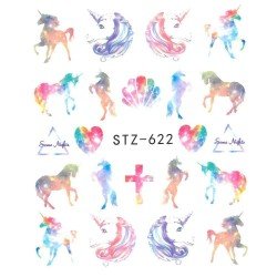 Vattendekaler - Unicorn - STZ-622 - För naglar - Vattendekaler / Stickers -glamandbeauty.se