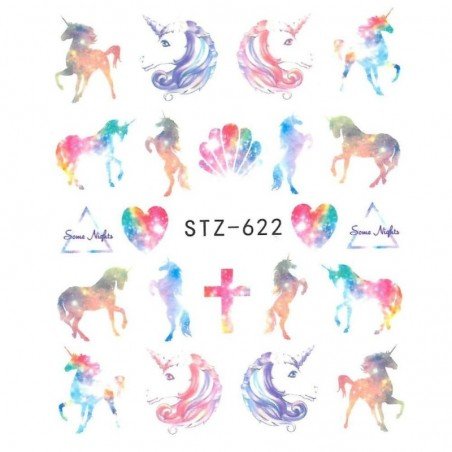 Vattendekaler - Unicorn - STZ-622 - För naglar