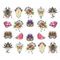 Vattendekaler - BN-1177 - För naglar - Vattendekaler / Stickers -glamandbeauty.se