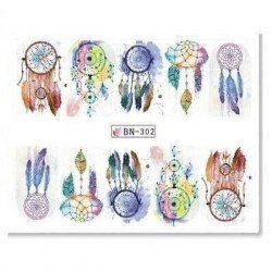 Vattendekaler - Drömfångare - BN-302 - För naglar - Vattendekaler / Stickers -glamandbeauty.se Vattendekaler - Drömfångare - BN-302 - För naglar - Vattendekaler / Stickers -glamandbeauty.se