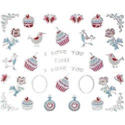 Vattendekaler - Cupcakes - TJ099 - För naglar - Vattendekaler / Stickers -glamandbeauty.se