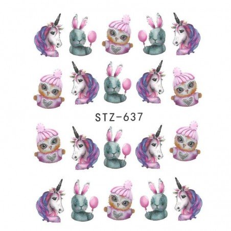 Vattendekaler - Djur - STZ-637 - För naglar