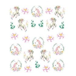 Vattendekaler - Unicorn - STZ-634 - För naglar - Vattendekaler / Stickers -glamandbeauty.se