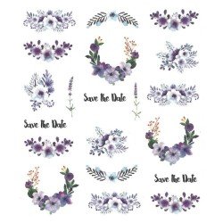 Vattendekaler - Blommor - YZW-3143 - För naglar - Vattendekaler / Stickers -glamandbeauty.se
