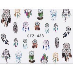 Vattendekaler - Drömfångare - STZ-438 - För naglar - Vattendekaler / Stickers -glamandbeauty.se