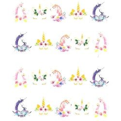 Vattendekaler - Unicorn - STZ-617 - För naglar - Vattendekaler / Stickers -glamandbeauty.se