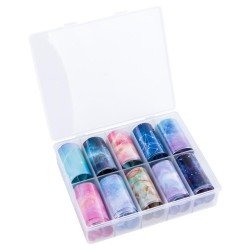 Nagelfolie / folie - Set 10 färger - 100 cm / st - Nagelfolie -glamandbeauty.se Nagelfolie / folie - Set 10 färger - 100 cm / st - Nagelfolie -glamandbeauty.se