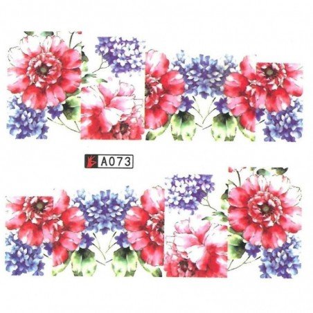 Vattendekaler - Blommor - A073 - För naglar