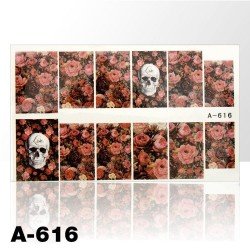Vattendekaler - Rosor - A616 - För naglar - Vattendekaler / Stickers -glamandbeauty.se
