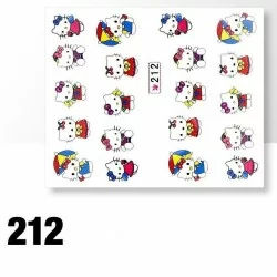 Vattendekaler - Hello Kitty - 212 - För naglar - Vattendekaler / Stickers -glamandbeauty.se