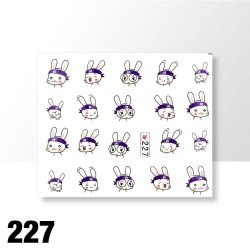 Vattendekaler - Kaniner - 227 - För naglar - Vattendekaler / Stickers -glamandbeauty.se