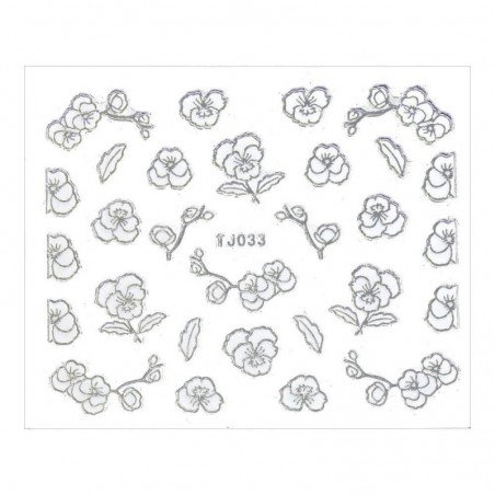 Vattendekaler - Blommor - TJ-033 - För naglar