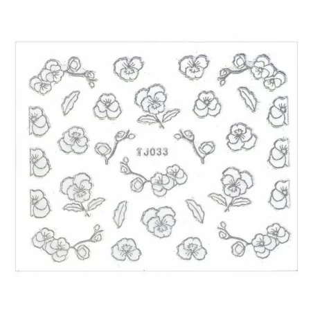 Vattendekaler - Blommor - TJ-033 - För naglar