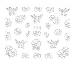 Vattendekaler - TJ-047 - För naglar - Vattendekaler / Stickers -glamandbeauty.se