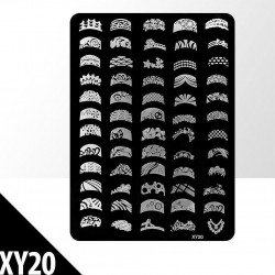 Stämpelplatta - Nageldekorationer - XY20 - Rektangel - Stämpelplattor -glamandbeauty.se Stämpelplatta - Nageldekorationer - XY20 - Rektangel - Stämpelplattor -glamandbeauty.se