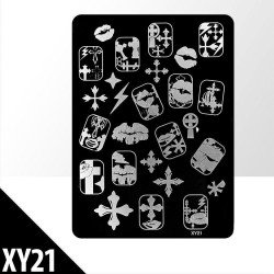 Stämpelplatta - Nageldekorationer - XY21 - Rektangel - Stämpelplattor -glamandbeauty.se Stämpelplatta - Nageldekorationer - XY21 - Rektangel - Stämpelplattor -glamandbeauty.se