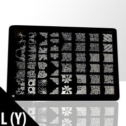 Stämpelplatta - Nageldekorationer - L(Y) - Rektangel - Stämpelplattor -glamandbeauty.se Stämpelplatta - Nageldekorationer - L(Y) - Rektangel - Stämpelplattor -glamandbeauty.se
