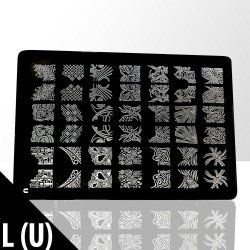 Stämpelplatta - Nageldekorationer - L(U) - Rektangel - Stämpelplattor -glamandbeauty.se Stämpelplatta - Nageldekorationer - L(U) - Rektangel - Stämpelplattor -glamandbeauty.se